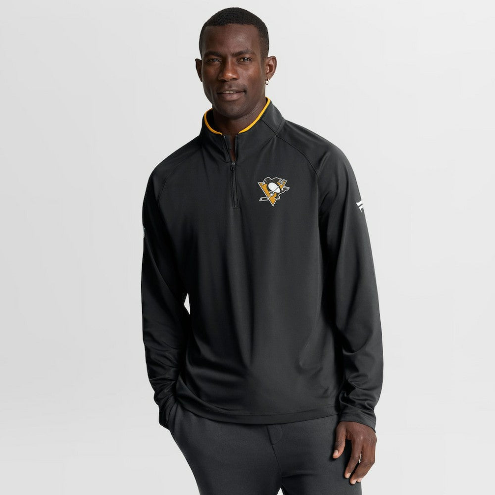 NHL Pittsburgh Penguins Fanatics Authentic Pro Rink Training Quarter-Zip Pullover - Black