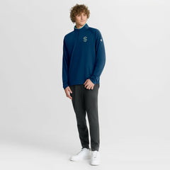 NHL Seattle Kraken Fanatics Authentic Pro Rink Training Quarter-Zip Pullover - Deep Sea Blue
