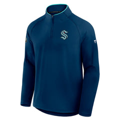 NHL Seattle Kraken Fanatics Authentic Pro Rink Training Quarter-Zip Pullover - Deep Sea Blue