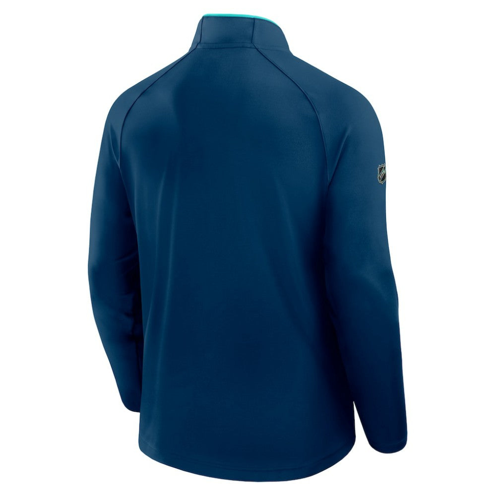 NHL Seattle Kraken Fanatics Authentic Pro Rink Training Quarter-Zip Pullover - Deep Sea Blue
