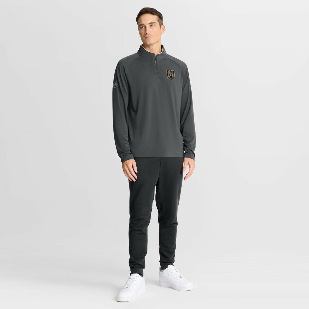 NHL Vegas Golden Knights Fanatics Authentic Pro Rink Training Quarter-Zip Pullover - Gray