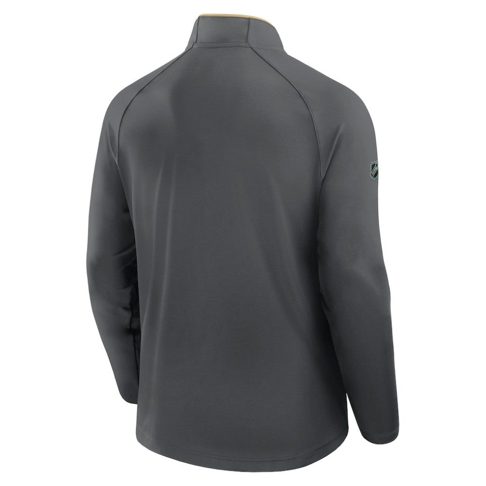 NHL Vegas Golden Knights Fanatics Authentic Pro Rink Training Quarter-Zip Pullover - Gray