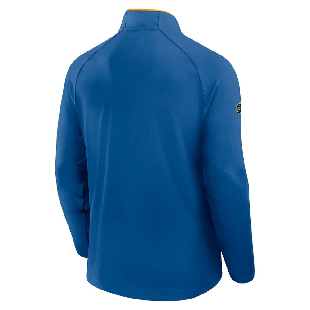 NHL St. Louis Blues Fanatics Authentic Pro Rink Training Quarter-Zip Pullover - Blue