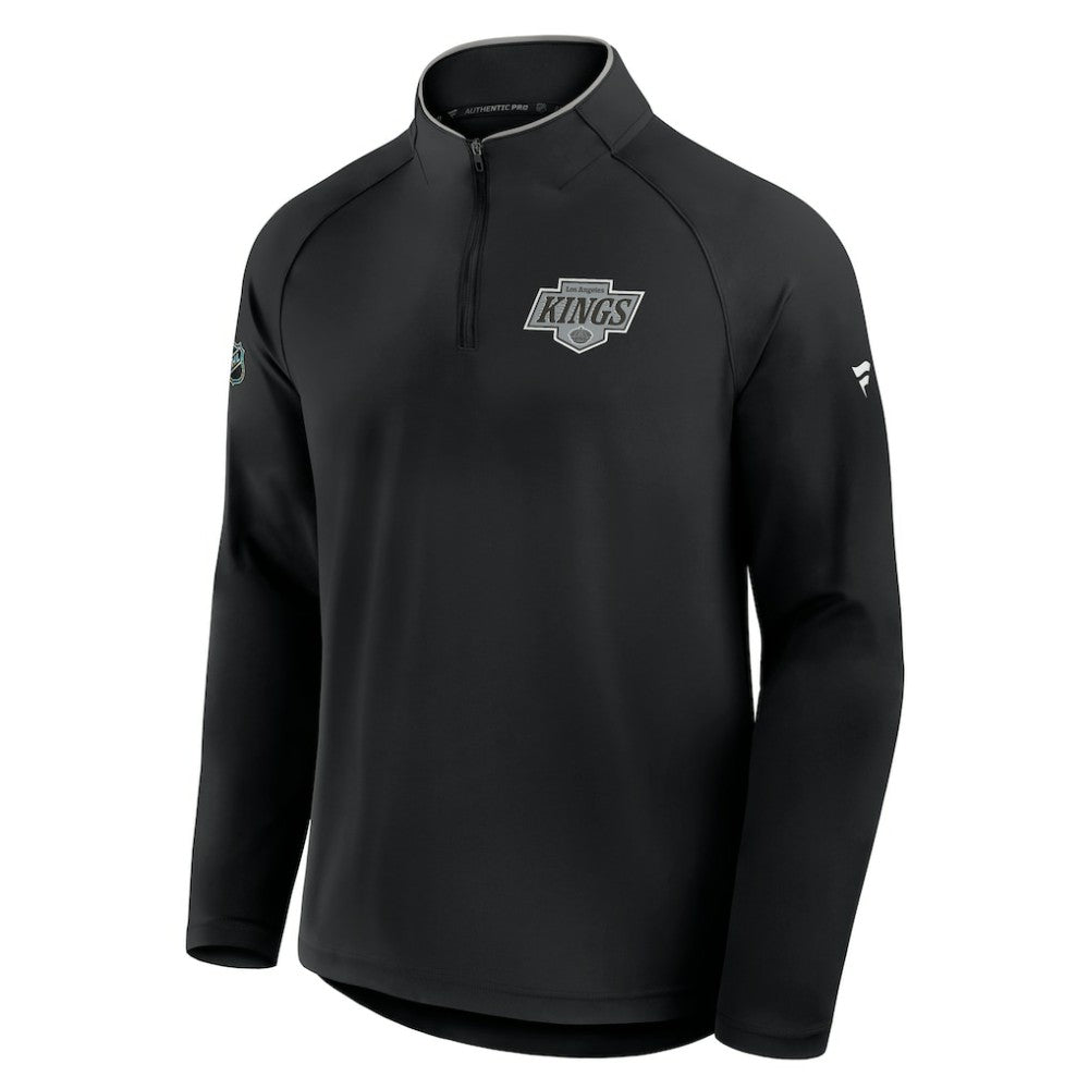 NHL Los Angeles Kings Fanatics Authentic Pro Rink Training Quarter-Zip Pullover - Black