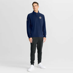 NHL Winnipeg Jets Fanatics Authentic Pro Rink Training Quarter-Zip Pullover - Navy