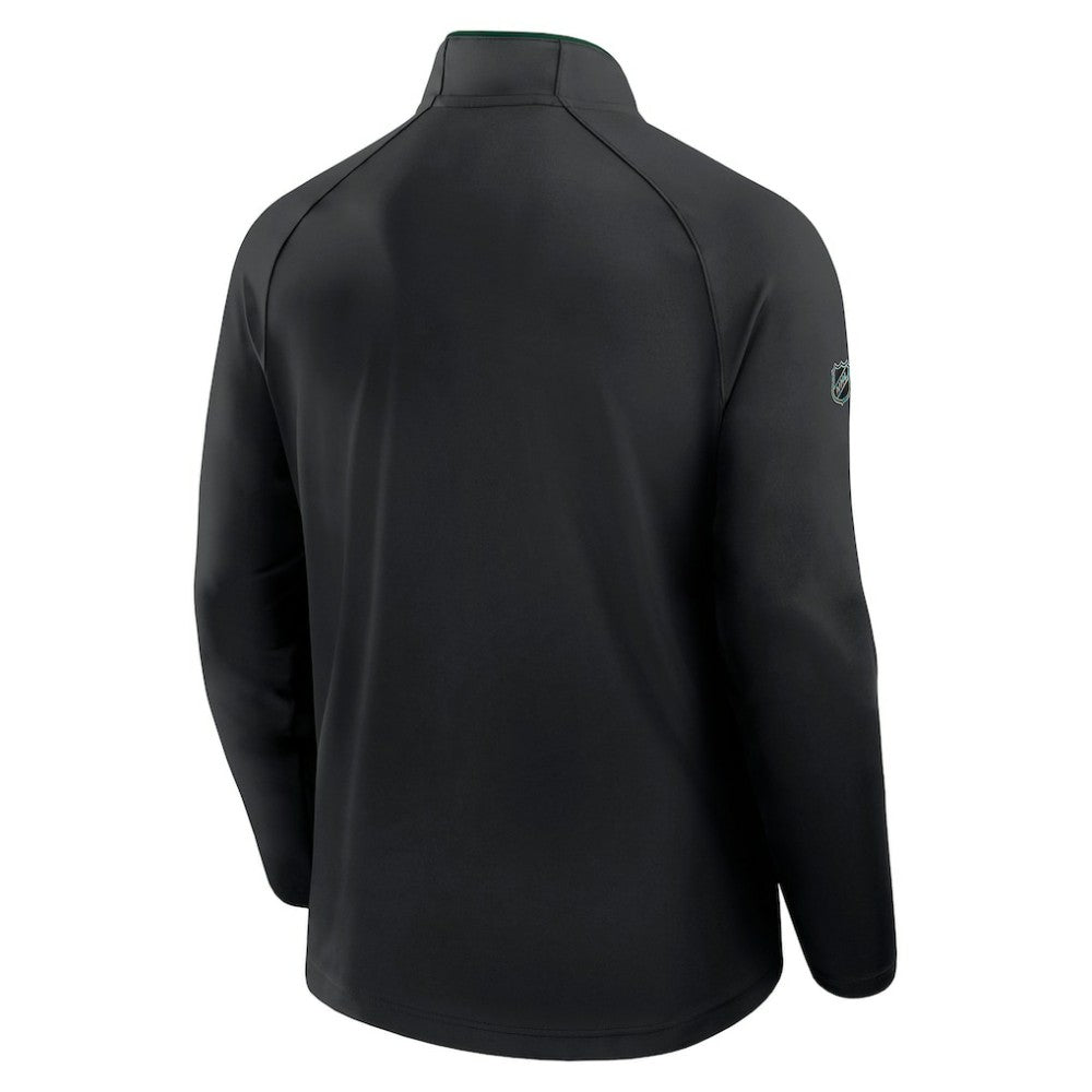 NHL Minnesota Wild Fanatics Authentic Pro Rink Training Quarter-Zip Pullover - Black