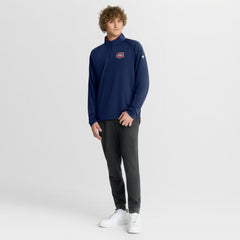 NHL Montreal Canadiens Fanatics Authentic Pro Rink Training Quarter-Zip Pullover - Navy