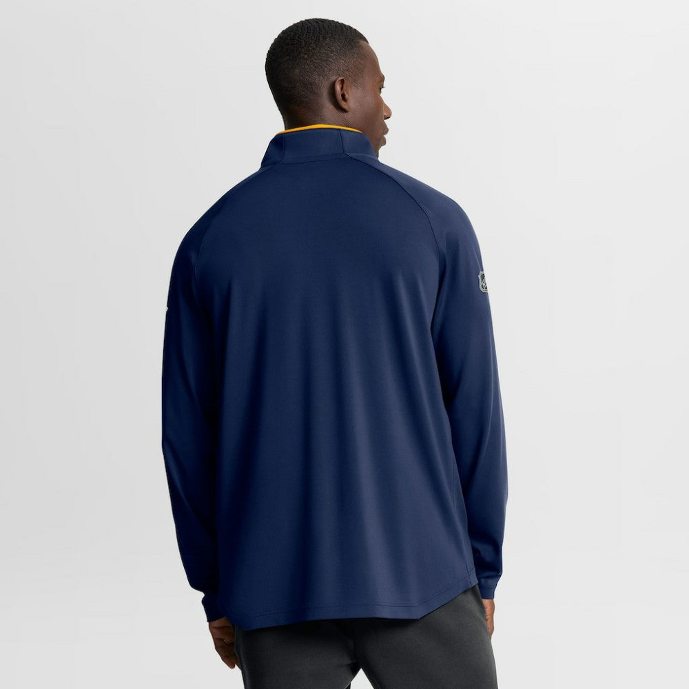 NHL Nashville Predators Fanatics Authentic Pro Rink Training Quarter-Zip Pullover - Navy