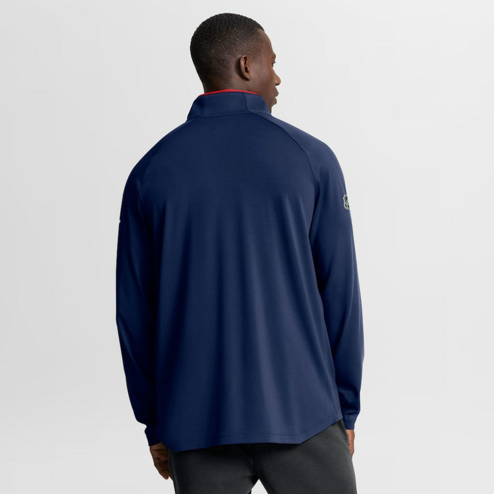 NHL Columbus Blue Jackets Fanatics Authentic Pro Rink Training Quarter-Zip Pullover - Navy