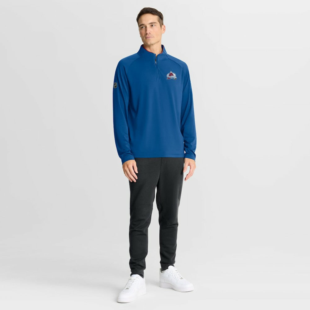 NHL Colorado Avalanche Fanatics Authentic Pro Rink Training Quarter-Zip Pullover - Blue