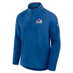 NHL Colorado Avalanche Fanatics Authentic Pro Rink Training Quarter-Zip Pullover - Blue