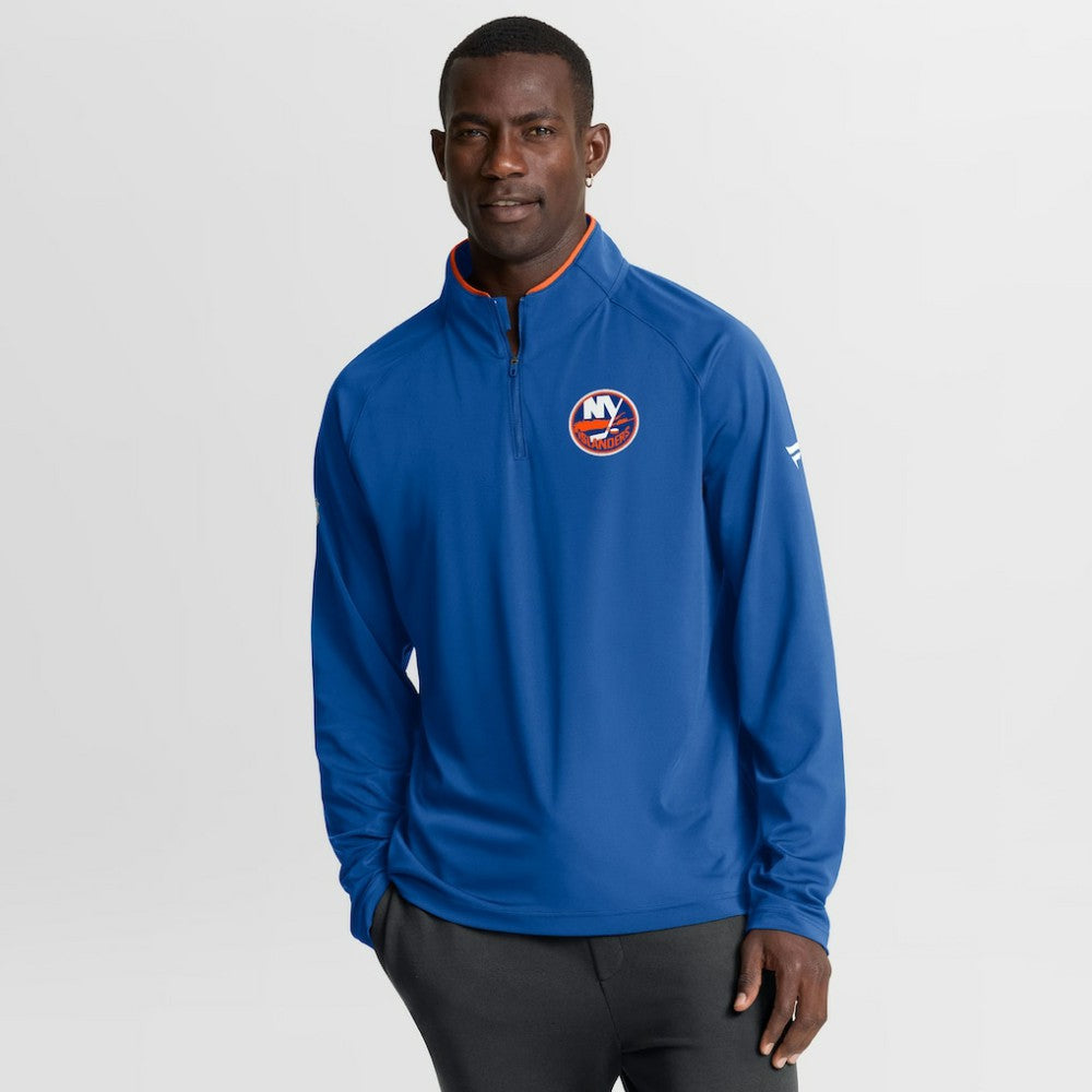 NHL New York Islanders Fanatics Authentic Pro Rink Training Quarter-Zip Pullover - Royal