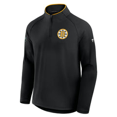 NHL Boston Bruins Fanatics Authentic Pro Rink Training Quarter-Zip Pullover - Black
