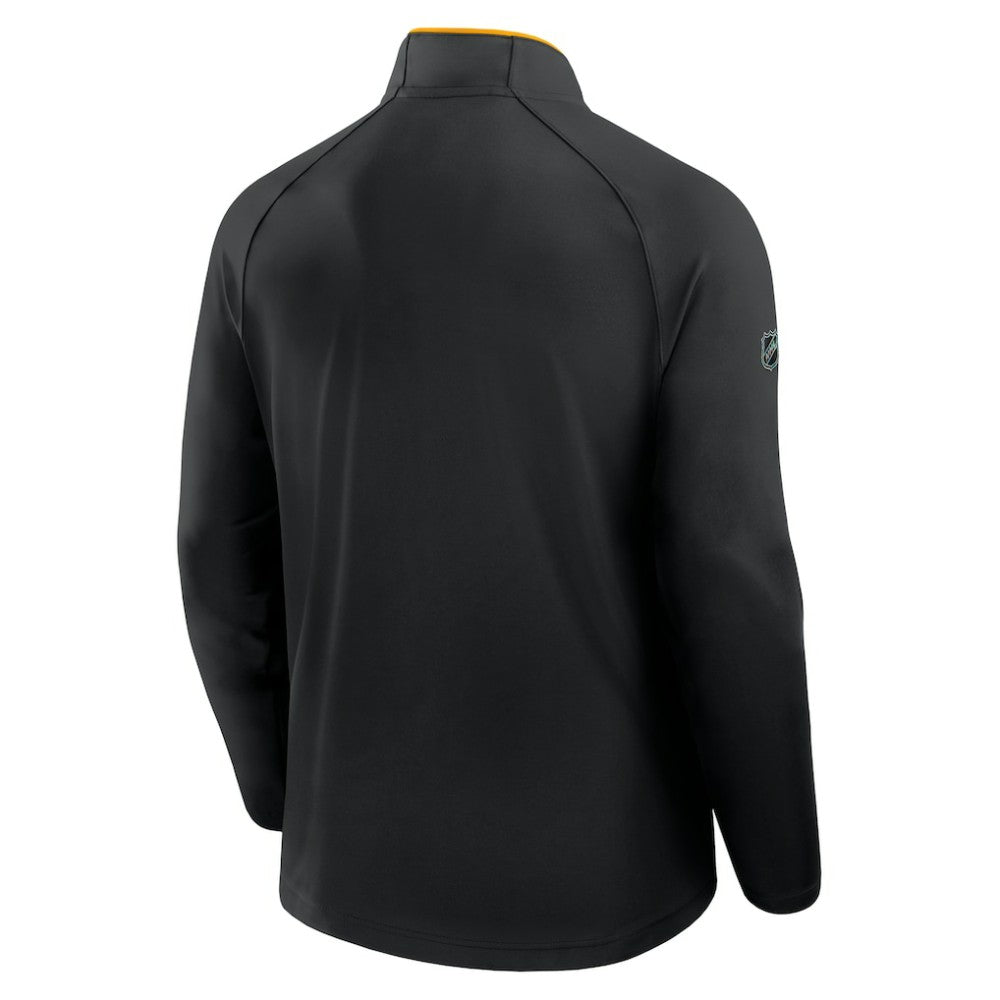 NHL Boston Bruins Fanatics Authentic Pro Rink Training Quarter-Zip Pullover - Black