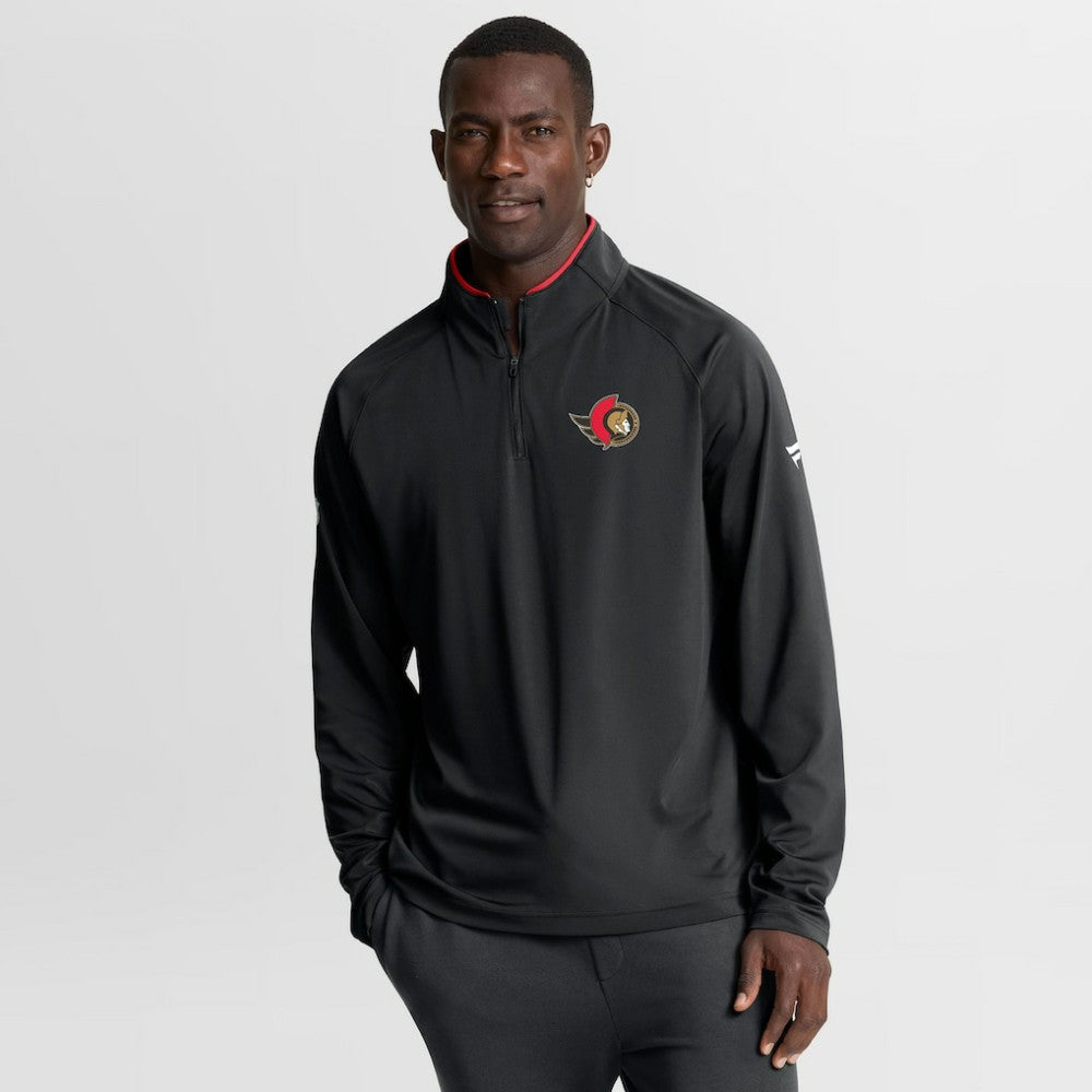 NHL Ottawa Senators Fanatics Authentic Pro Rink Training Quarter-Zip Pullover - Black