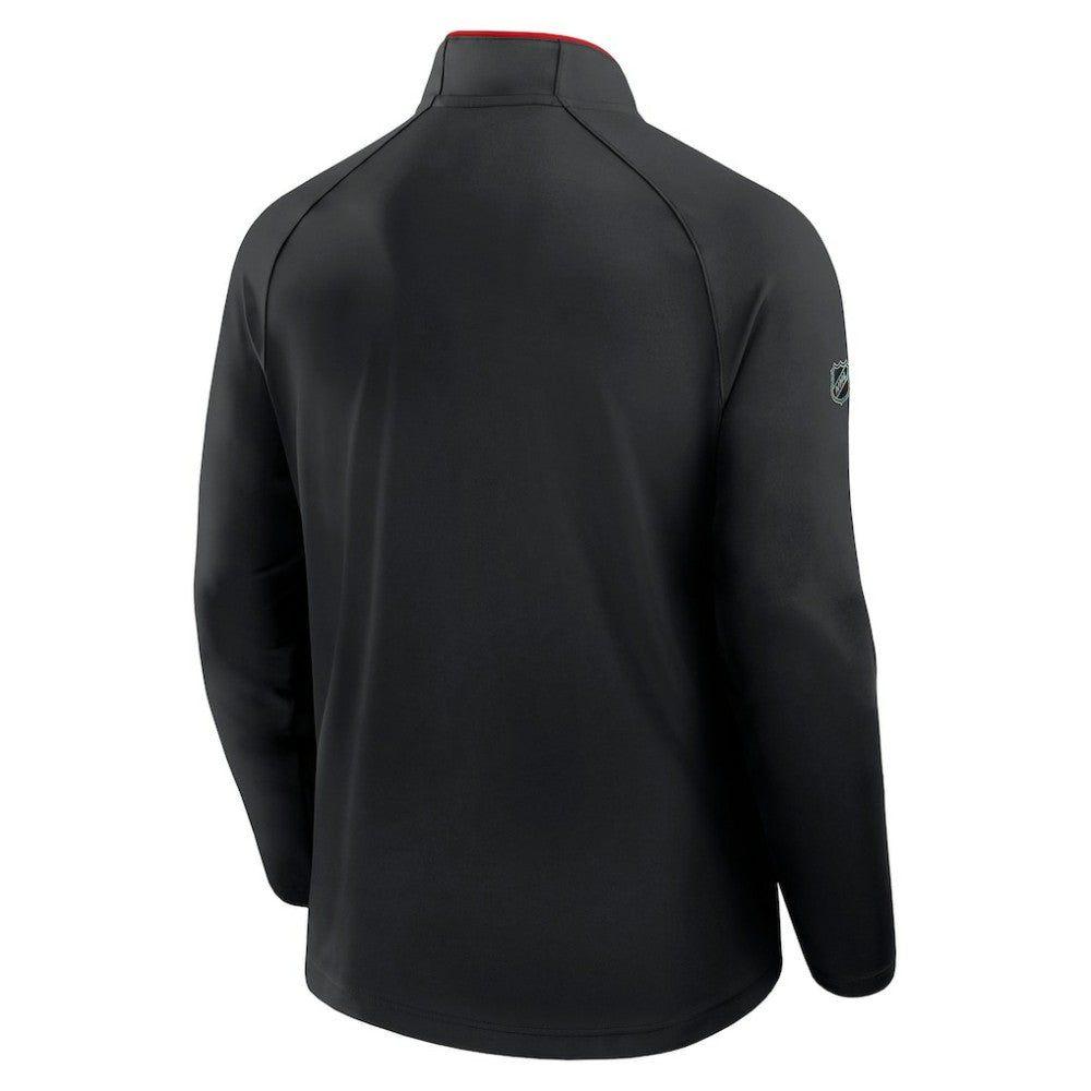 NHL Ottawa Senators Fanatics Authentic Pro Rink Training Quarter-Zip Pullover - Black