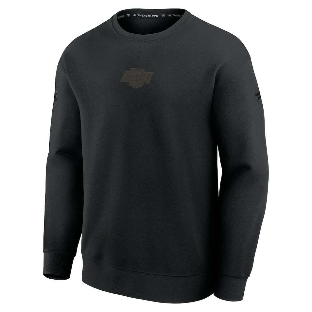 NHL Los Angeles Kings Fanatics Authentic Pro Road Tri-Blend Sweatshirt - Black