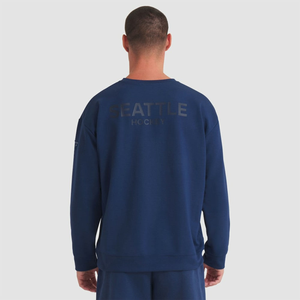 NHL Seattle Kraken Fanatics Authentic Pro Road Tri-Blend Sweatshirt - Deep Sea Blue