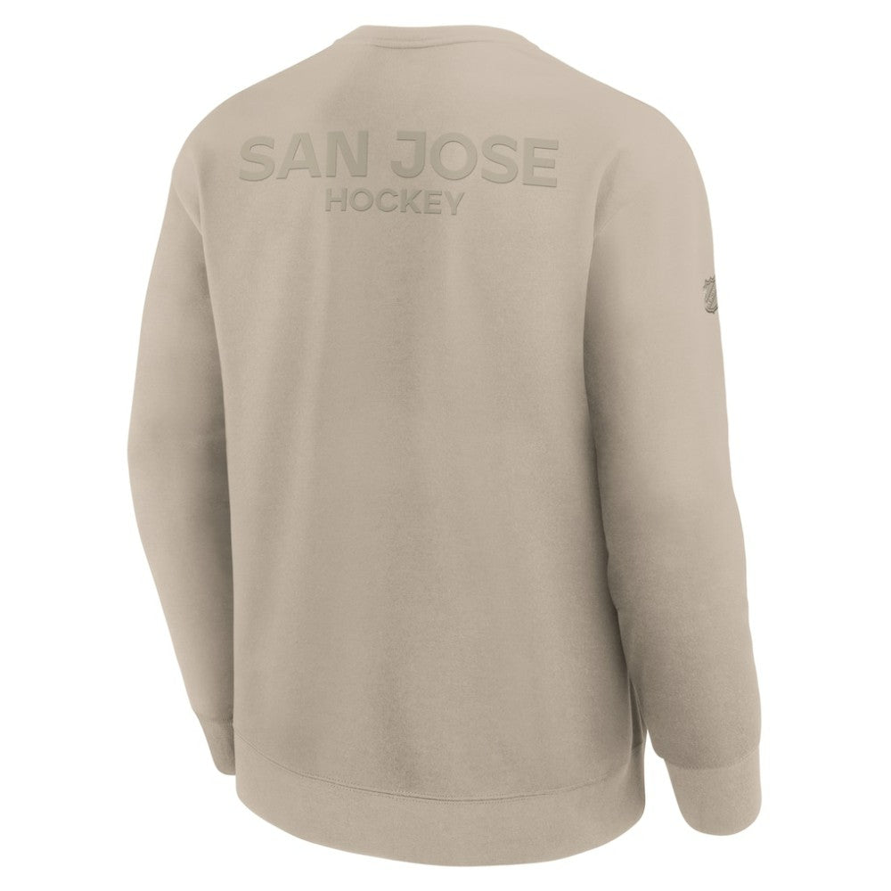 NHL San Jose Sharks Fanatics Authentic Pro Road Tri-Blend Sweatshirt - Tan
