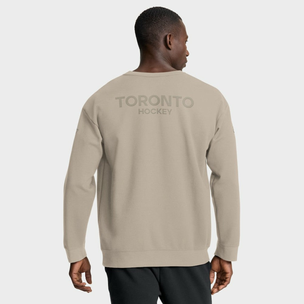 NHL Toronto Maple Leafs Fanatics Authentic Pro Road Tri-Blend Sweatshirt - Tan