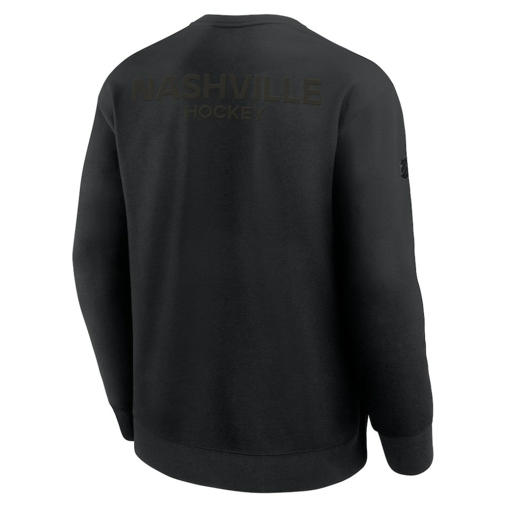 NHL Nashville Predators Fanatics Authentic Pro Road Tri-Blend Sweatshirt - Black