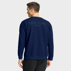 NHL New York Rangers Fanatics Authentic Pro Road Tri-Blend Sweatshirt - Navy