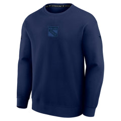 NHL New York Rangers Fanatics Authentic Pro Road Tri-Blend Sweatshirt - Navy