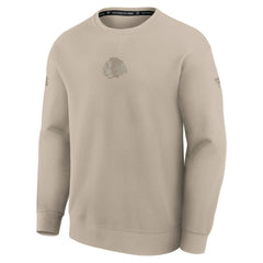 NHL Chicago Blackhawks Fanatics Authentic Pro Road Tri-Blend Sweatshirt - Tan