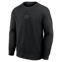 NHL Dallas Stars Fanatics Authentic Pro Road Tri-Blend Sweatshirt - Black