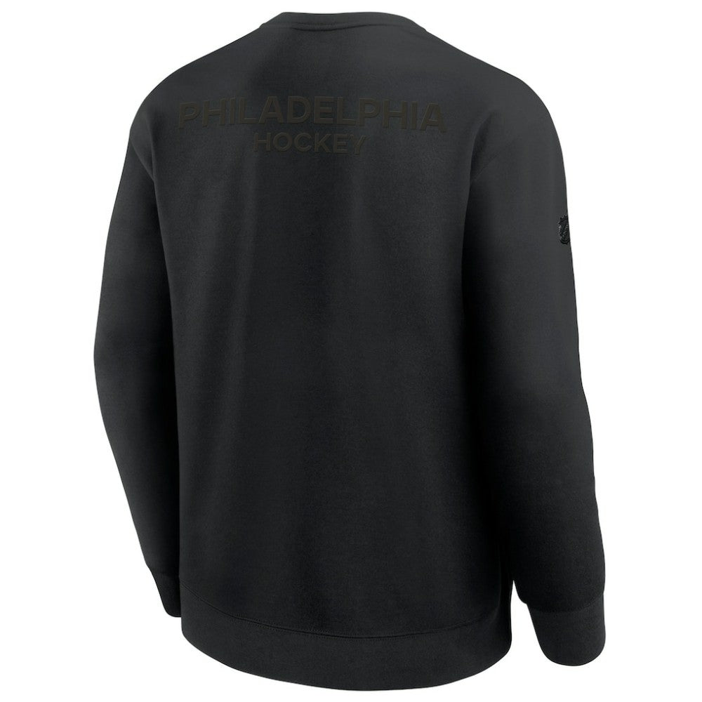 NHL Philadelphia Flyers Fanatics Authentic Pro Road Tri-Blend Sweatshirt - Black