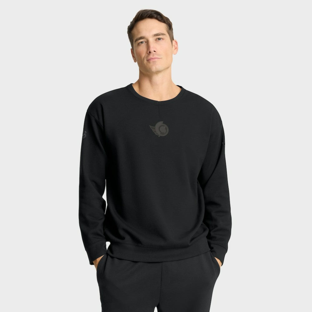 NHL Ottawa Senators Fanatics Authentic Pro Road Tri-Blend Sweatshirt - Black