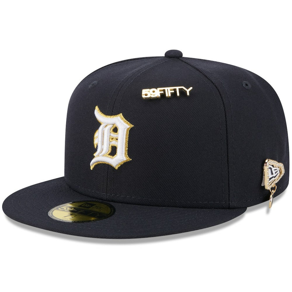 Detroit Tigers New Era 2025 59FIFTY Day 59FIFTY Fitted Hat with Pins - Navy Hats