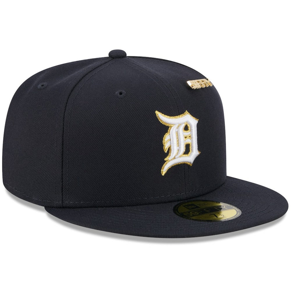Detroit Tigers New Era 2025 59FIFTY Day 59FIFTY Fitted Hat with Pins - Navy Hats