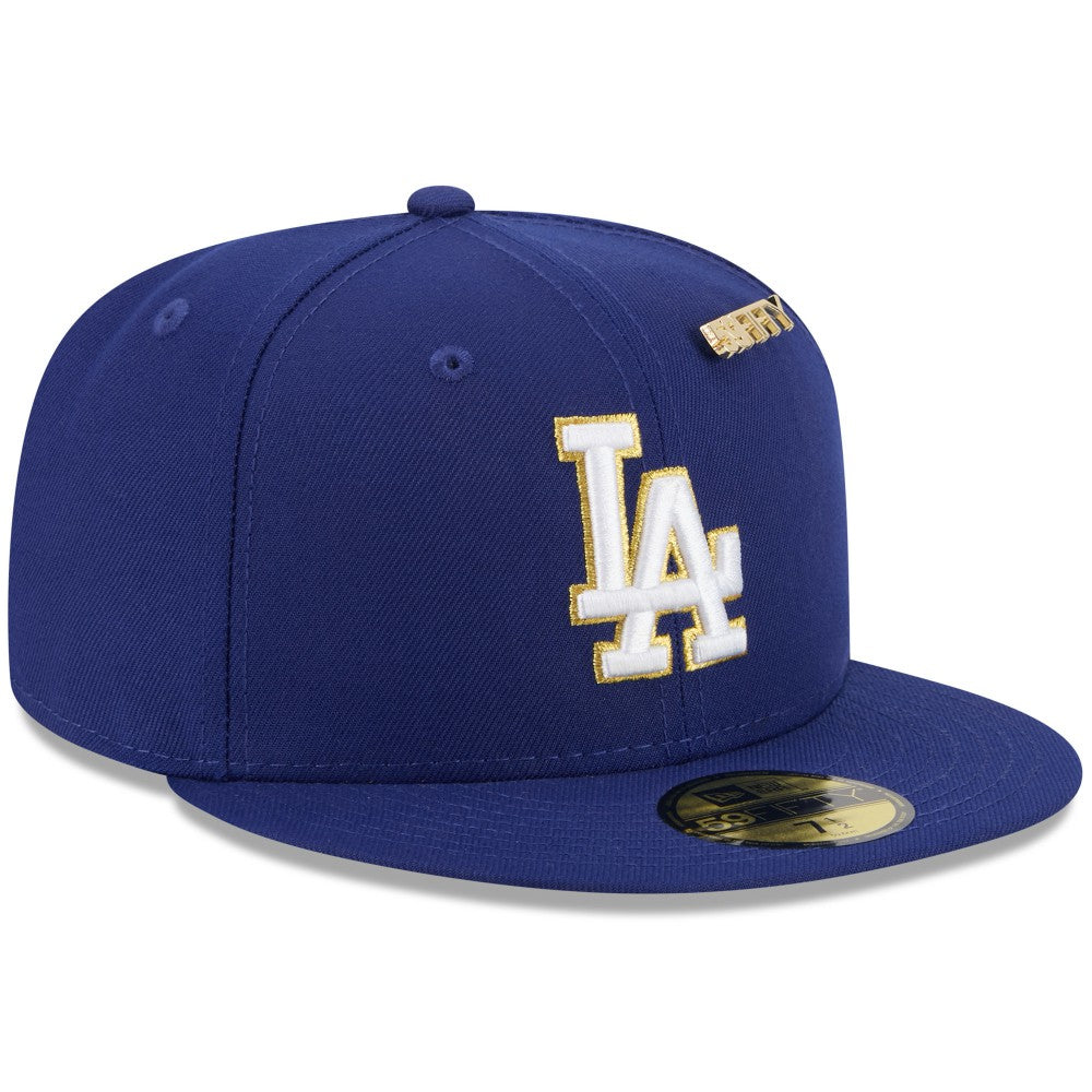 Los Angeles Dodgers New Era 2025 59FIFTY Day 59FIFTY Fitted Hat with Pins - Royal Hats