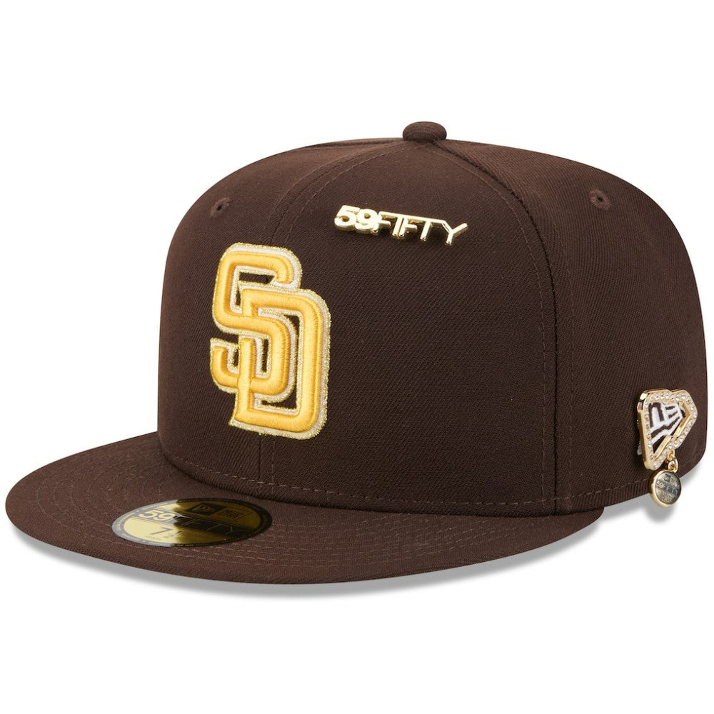 San Diego Padres New Era 2025 59FIFTY Day 59FIFTY Fitted Hat with Pins - Brown Hats