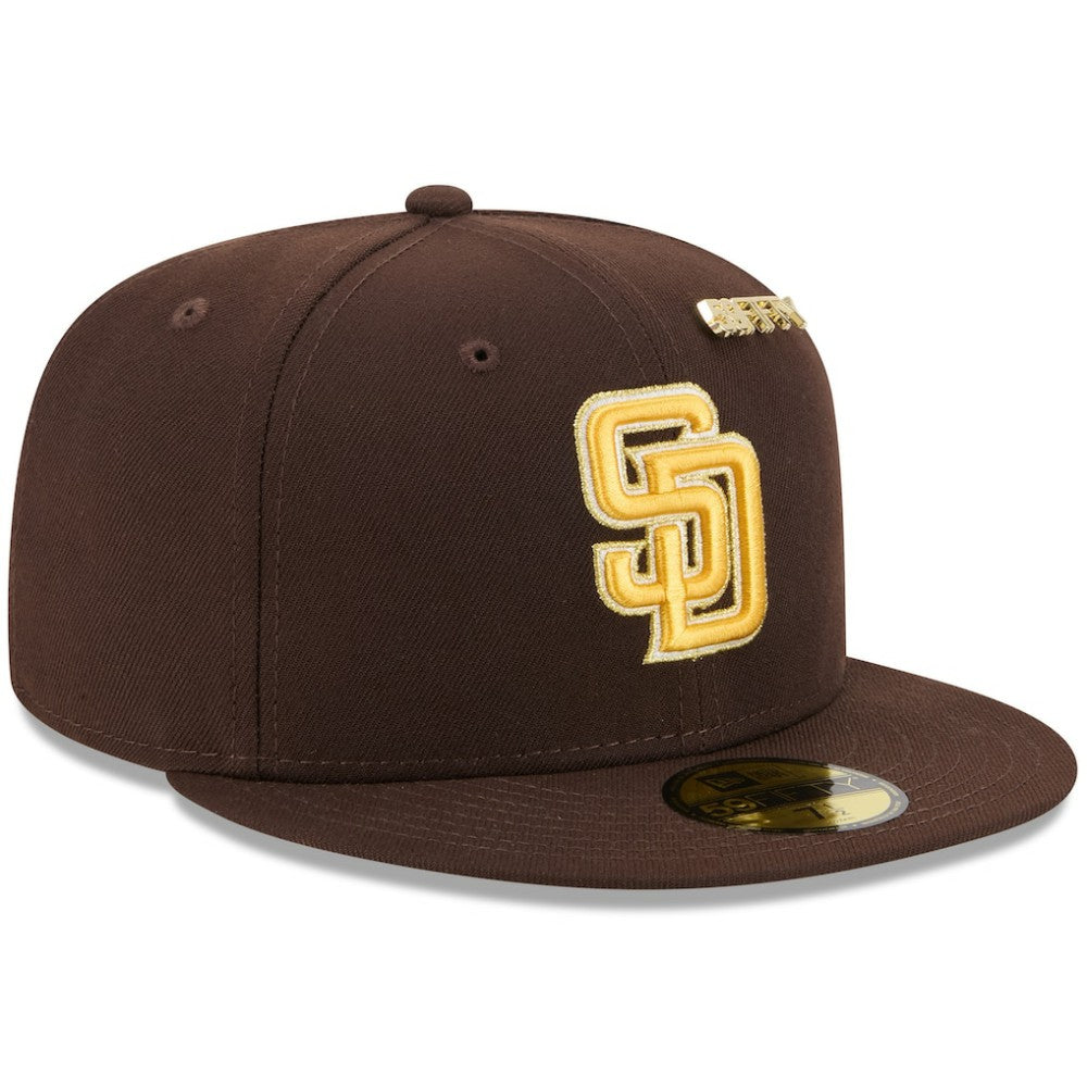 San Diego Padres New Era 2025 59FIFTY Day 59FIFTY Fitted Hat with Pins - Brown Hats