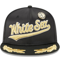 Chicago White Sox New Era 2025 59FIFTY Day Gold Leaf 59FIFTY Fitted Hat - Black Hats