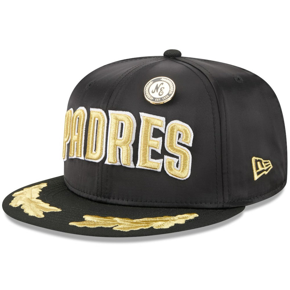 San Diego Padres New Era 2025 59FIFTY Day Gold Leaf 59FIFTY Fitted Hat - Black Hats