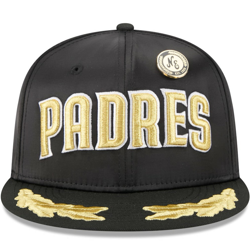 San Diego Padres New Era 2025 59FIFTY Day Gold Leaf 59FIFTY Fitted Hat - Black Hats