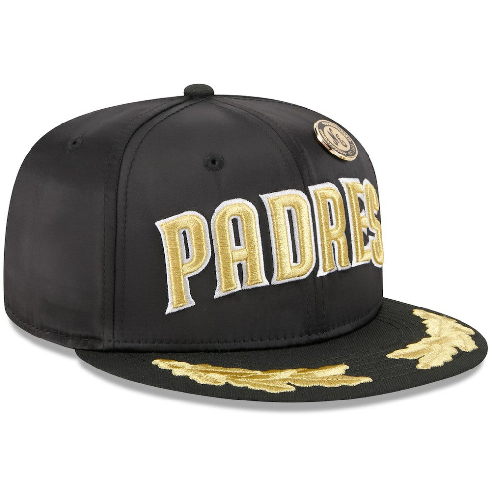 San Diego Padres New Era 2025 59FIFTY Day Gold Leaf 59FIFTY Fitted Hat - Black Hats