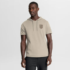 NHL Vegas Golden Knights Fanatics Authentic Pro Road Short Sleeve Hoodie - Tan