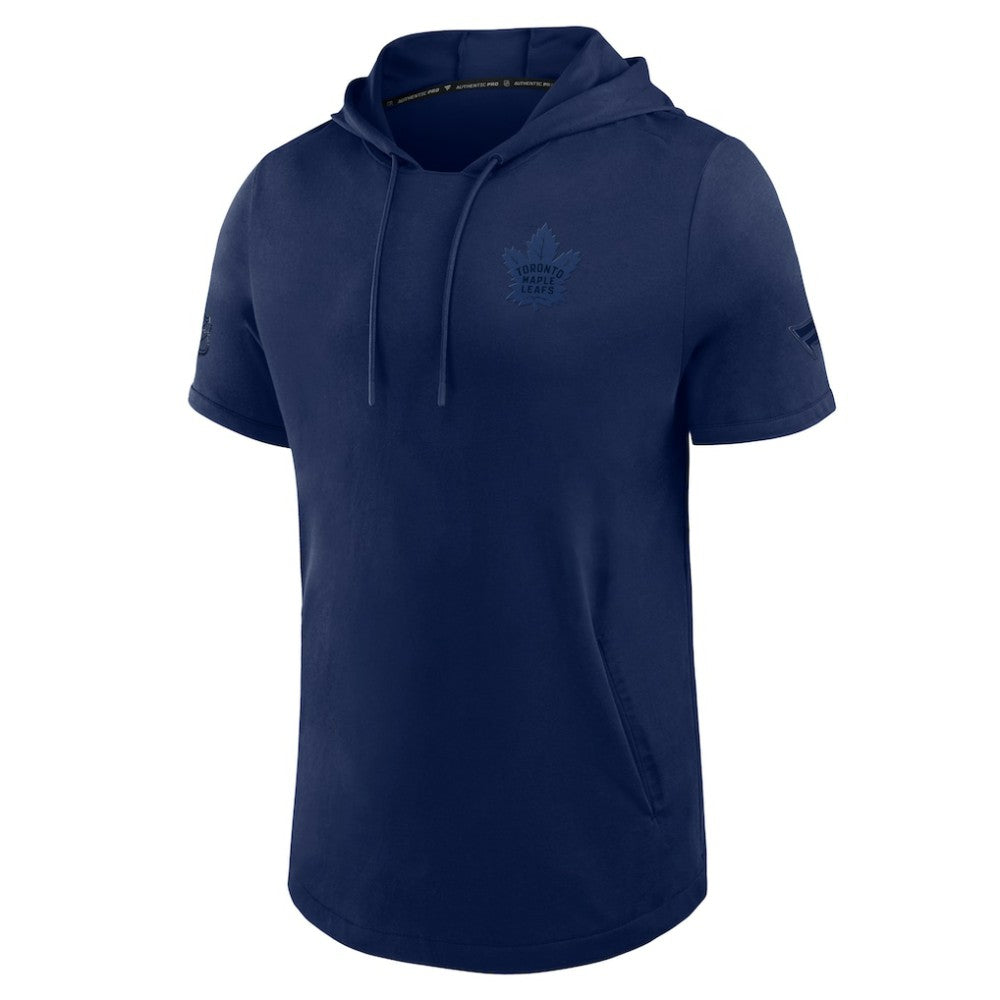 NHL Toronto Maple Leafs Fanatics Authentic Pro Road Short Sleeve Hoodie - Navy