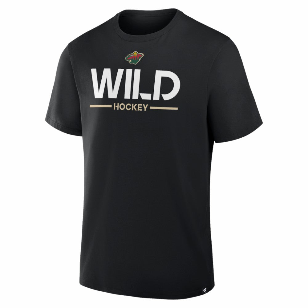 NHL Minnesota Wild Fanatics Authentic Pro Primary T-Shirt - Black