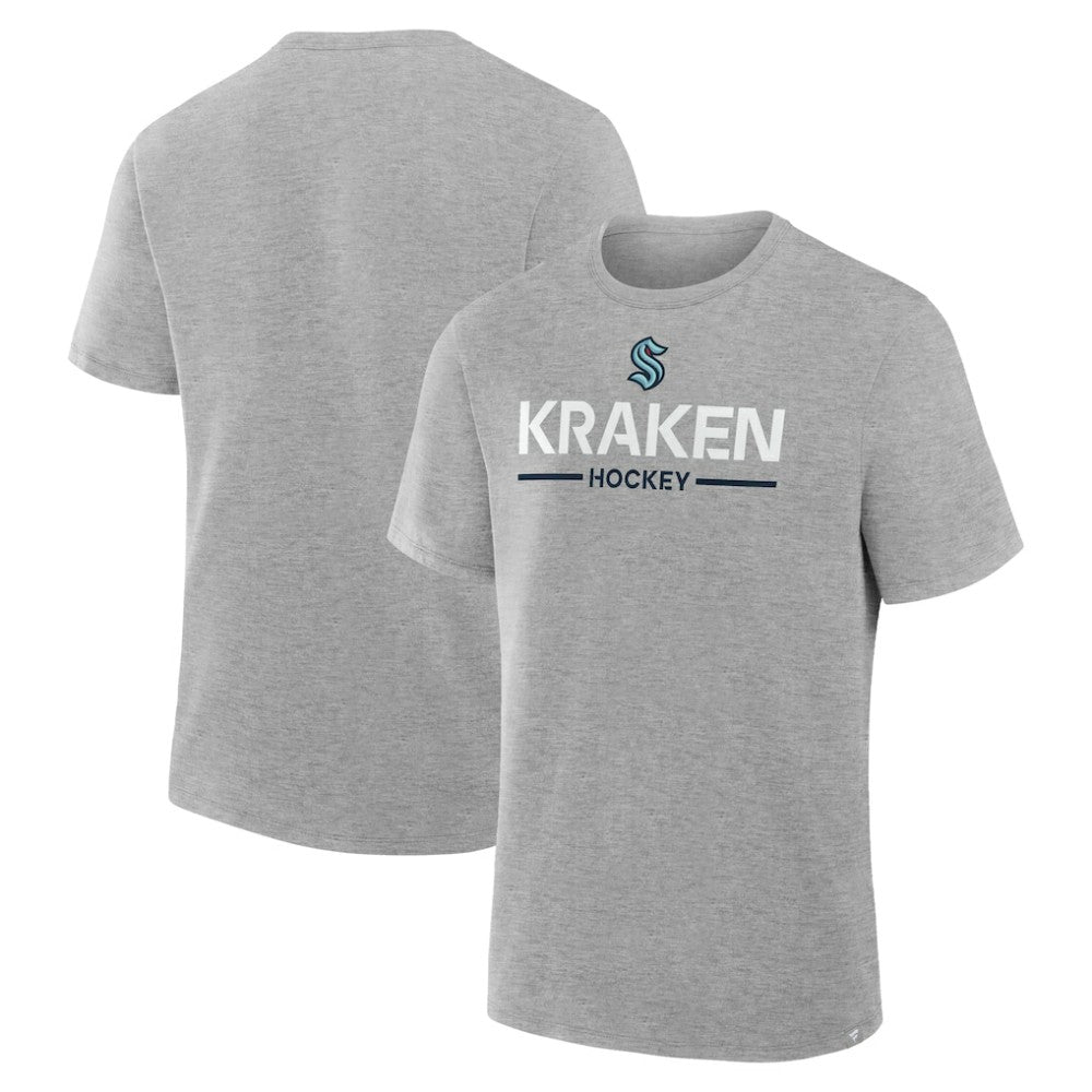 NHL Seattle Kraken Fanatics Authentic Pro Primary T-Shirt - Gray
