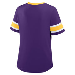 Minnesota Vikings Women's Redzone Draw Play Athena Lace-Up T-Shirt Purple