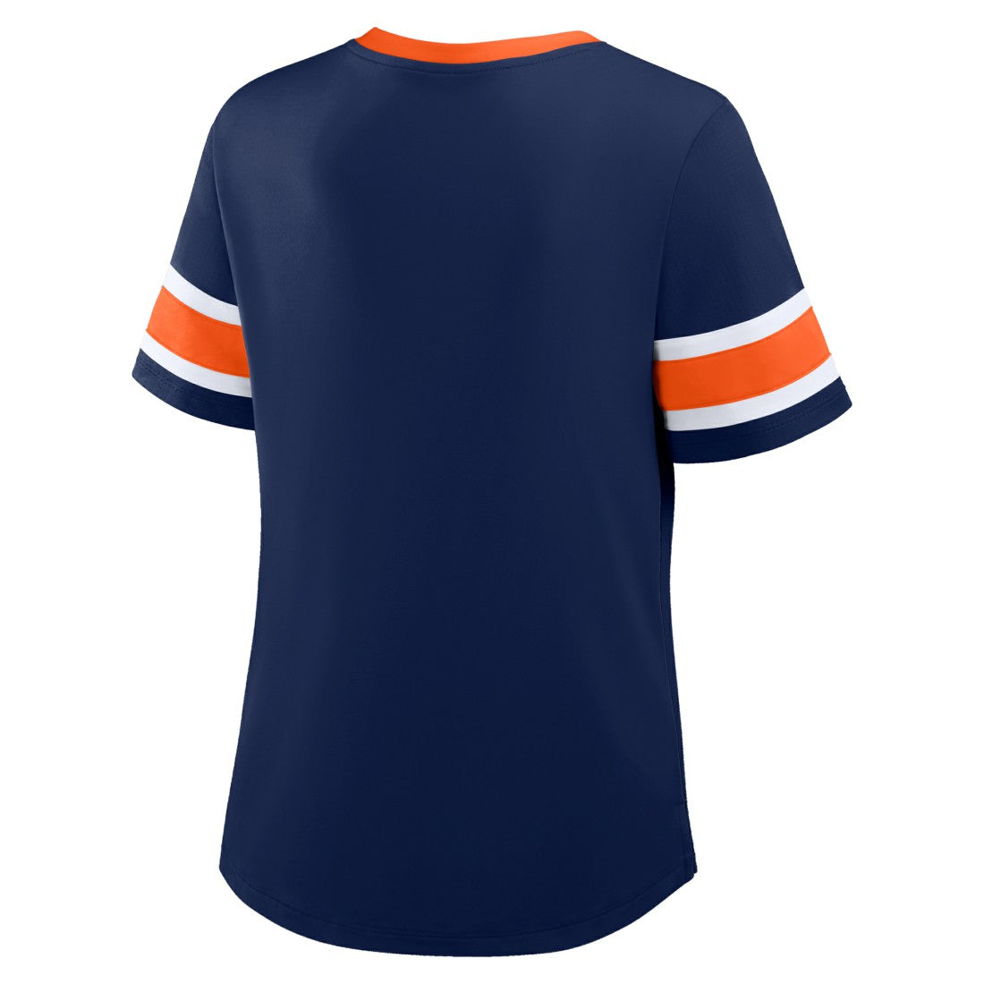 Denver Broncos Women's Redzone Draw Play Athena Lace-Up T-Shirt Navy