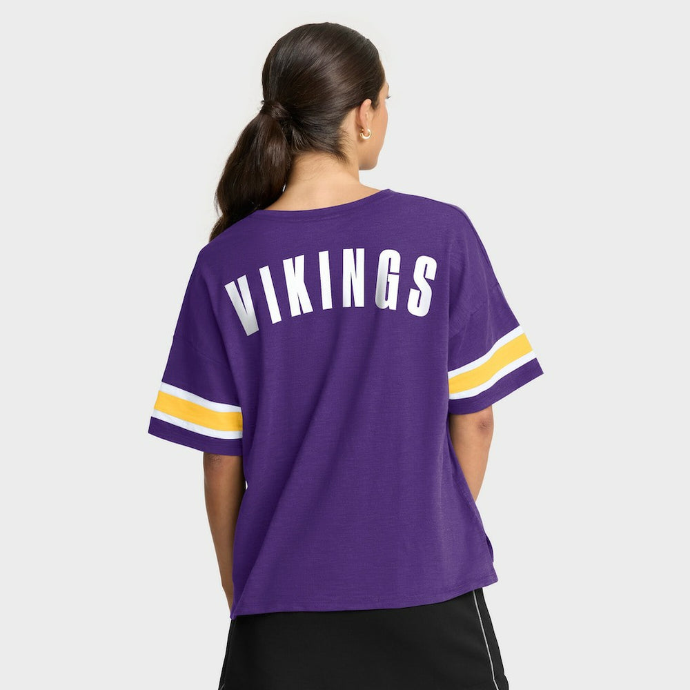 Minnesota Vikings Women's Redzone Curl Route T-Shirt Purple