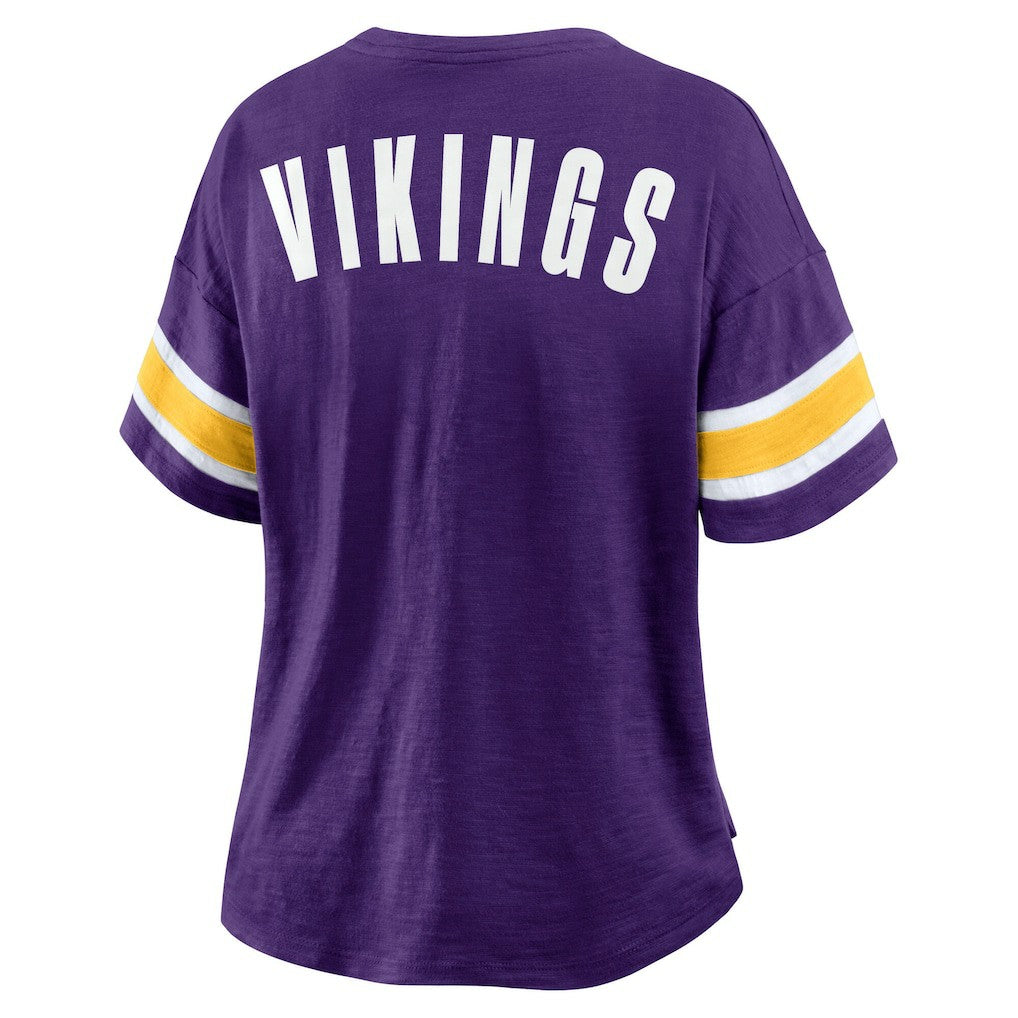 Minnesota Vikings Women's Redzone Curl Route T-Shirt Purple