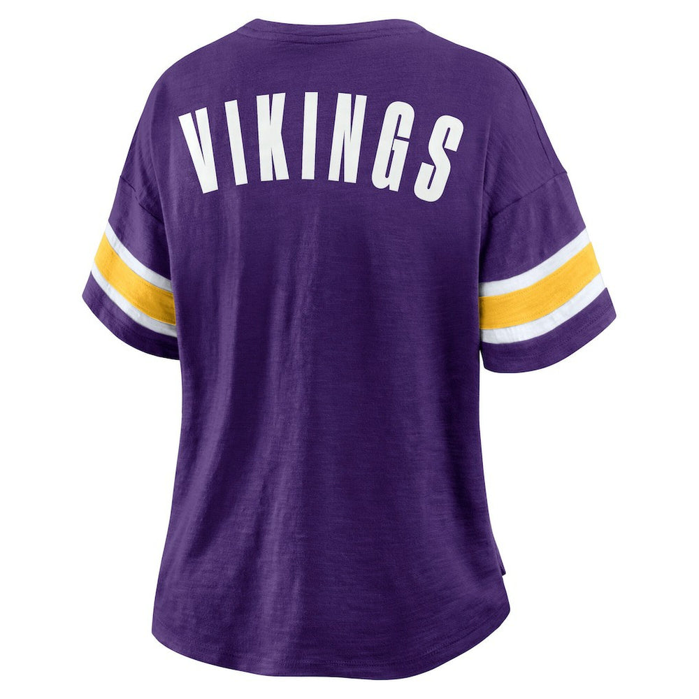 Minnesota Vikings Women's Redzone Curl Route T-Shirt Purple