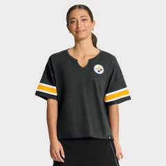 Pittsburgh Steelers Women's Redzone Curl Route T-Shirt Black